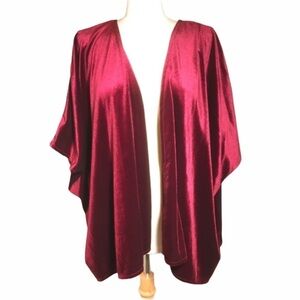 ANGIE open front velvet feel burgundy top Y2K vibe